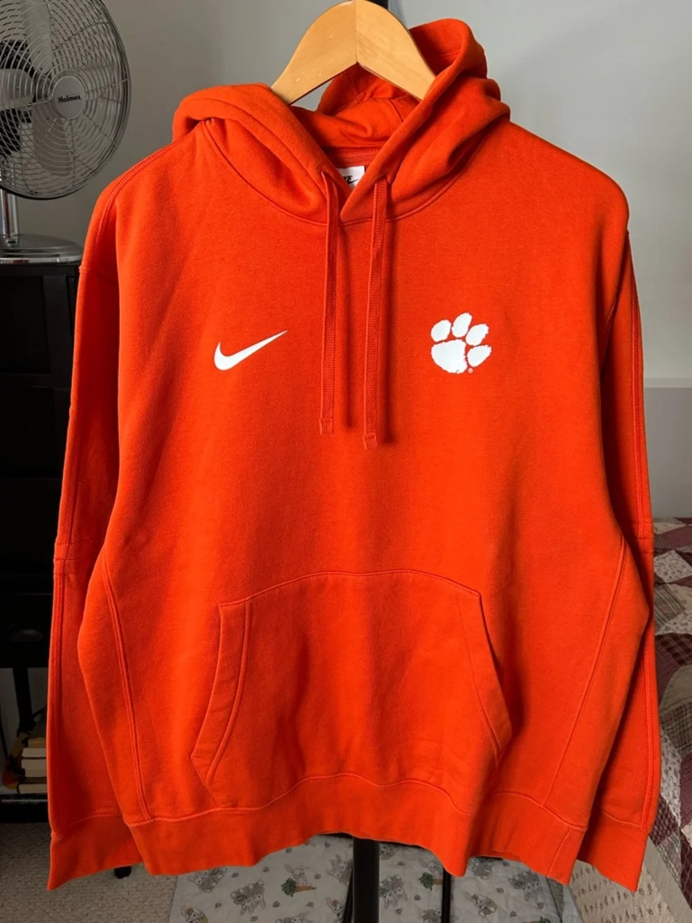 Nike Clemson Tigers Hoodie Sweatshirt Orange Large
